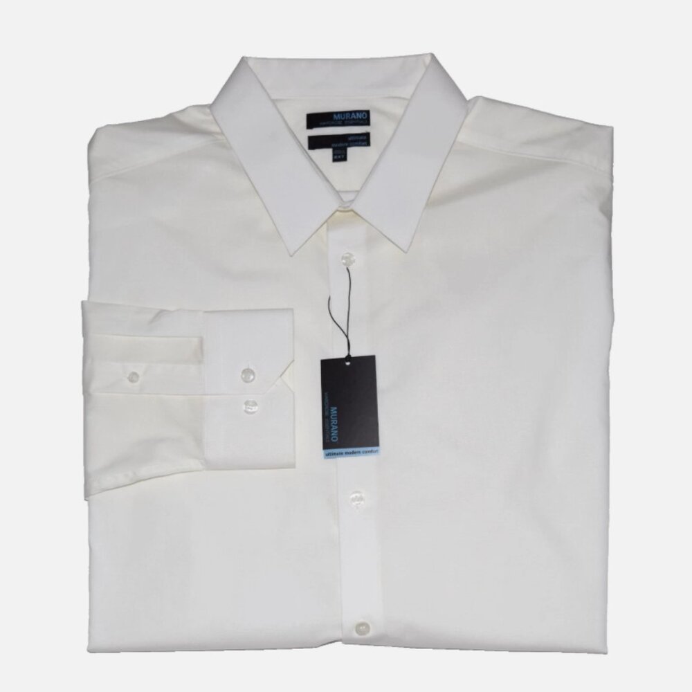 NWT MURANO Wardrobe Essentials Ultimate Modern Comfort White Shirt Size 2X Tall